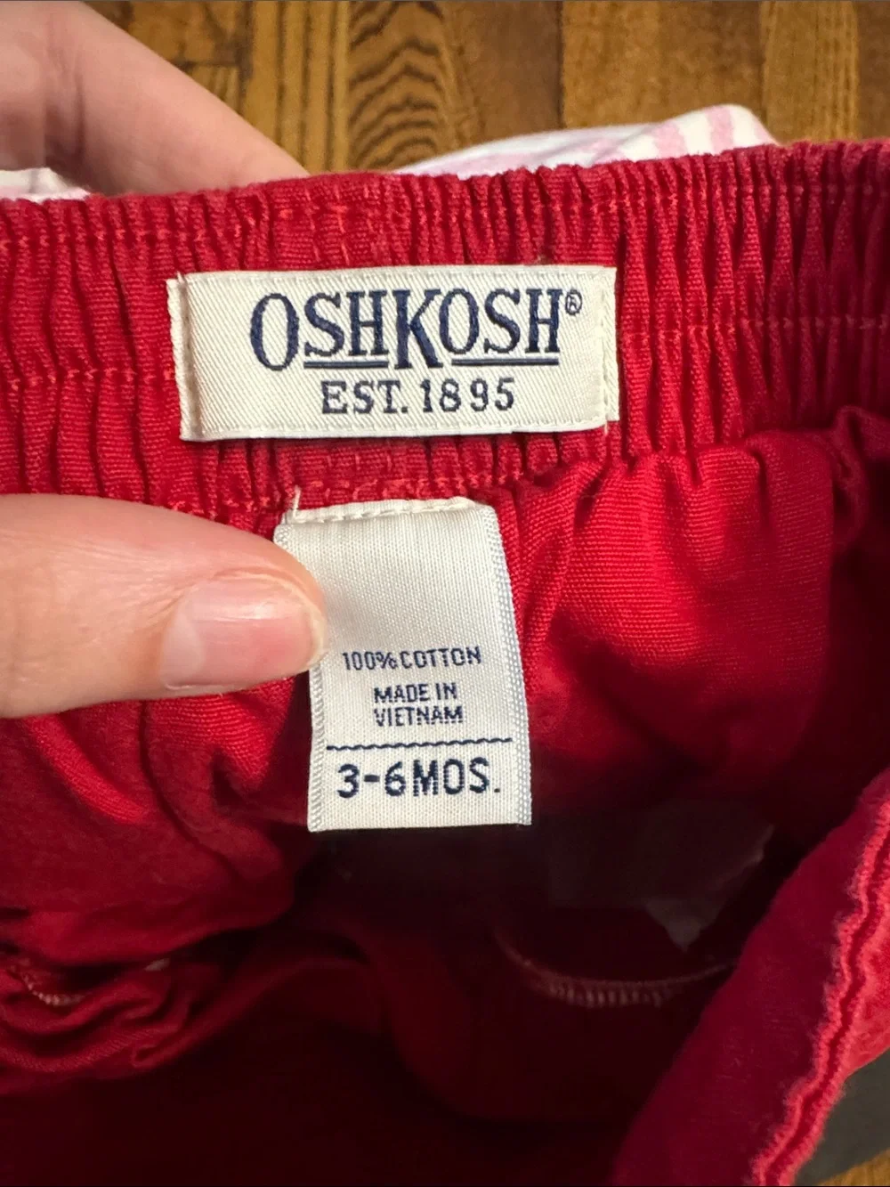 OshKosh Red Skort Bloomers 3-6M Patriotic Cotton Baby Girl Skirt Shorts